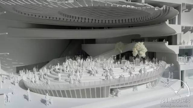 ▲戲曲中心概念模型的特色吊頂。