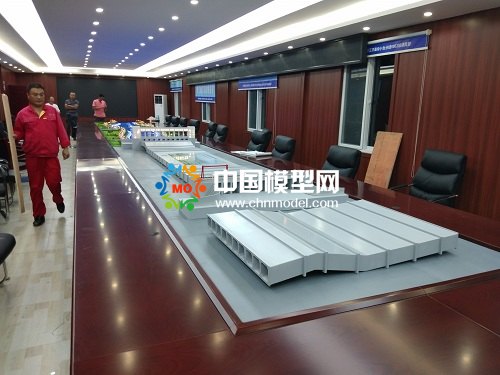 河道倒虹吸導流施工沙盤模型