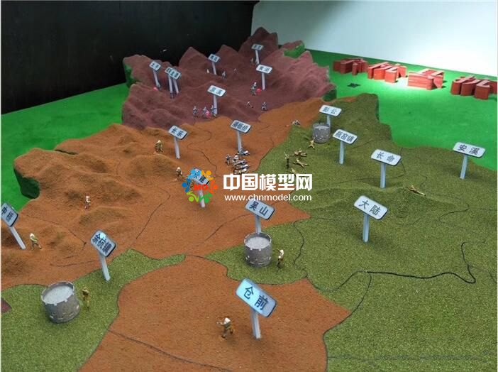 余杭縣抗日根據地示意圖沙盤