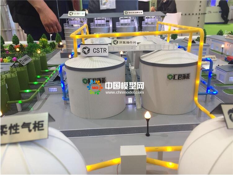 有機廢棄物處理沙盤模型，沼氣工程模型