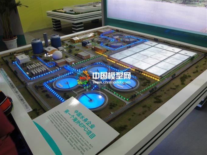 中國水務海外EPC項目沙盤模型，水處理沙盤模型
