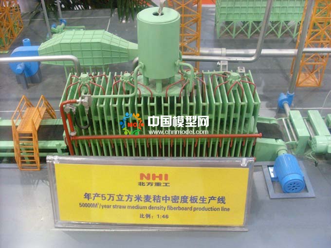 麥秸中密度生產線模型