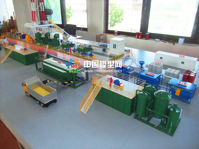 鉆井泥漿處理沙盤模型
