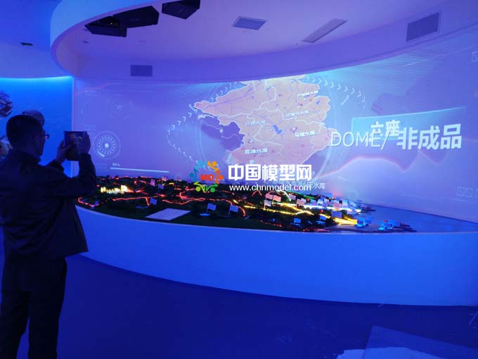水網分布沙盤模型