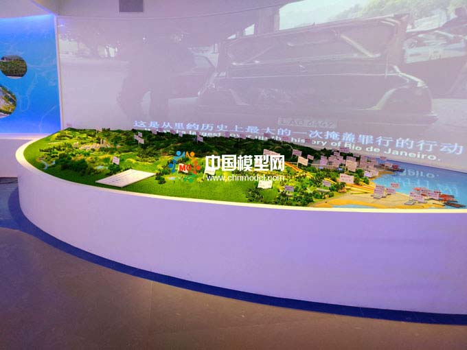 水網分布沙盤模型