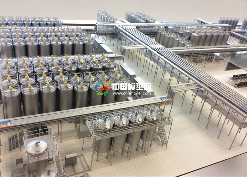 牛奶生產線模型，乳業生產線沙盤模型