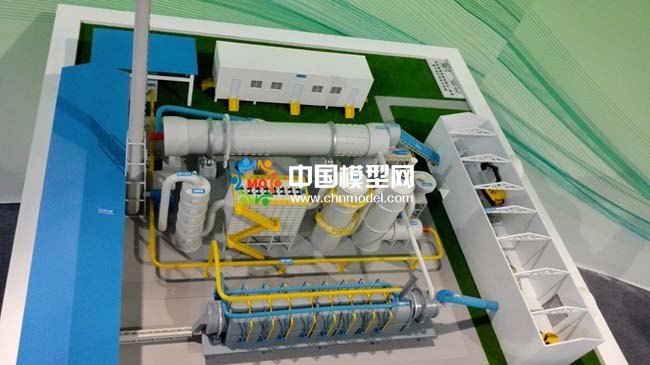 污染土壤修復沙盤模型，污泥處理模型