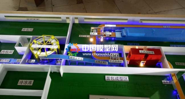 面包自動生產線沙盤模型