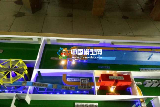 面包自動生產線沙盤模型