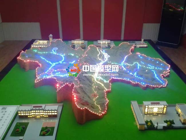 武警消防防控布局沙盤模型