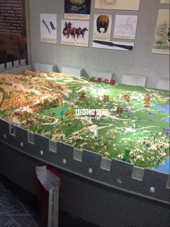 古代地形圖沙盤模型