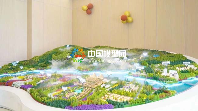 溫泉小鎮沙盤模型