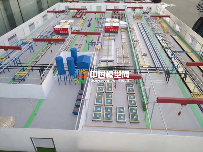 混凝土預制件生產線沙盤模型， 裝配式建筑沙盤模型