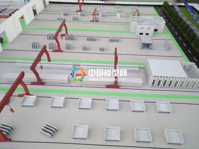 混凝土預制件生產線沙盤模型， 裝配式建筑沙盤模型