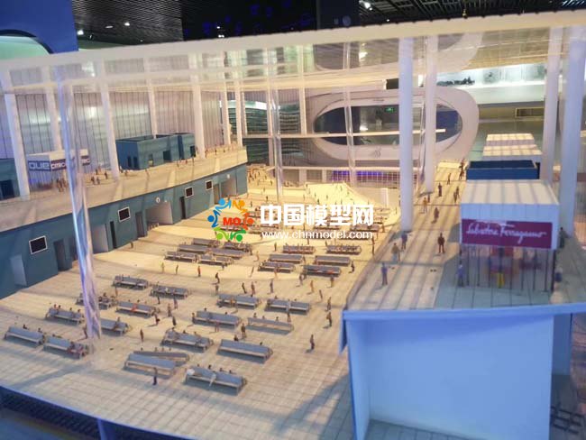 高鐵站結構沙盤模型