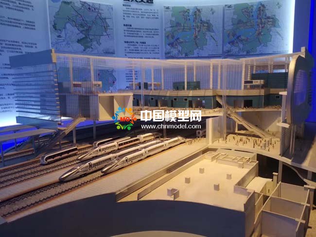 高鐵站結構沙盤模型