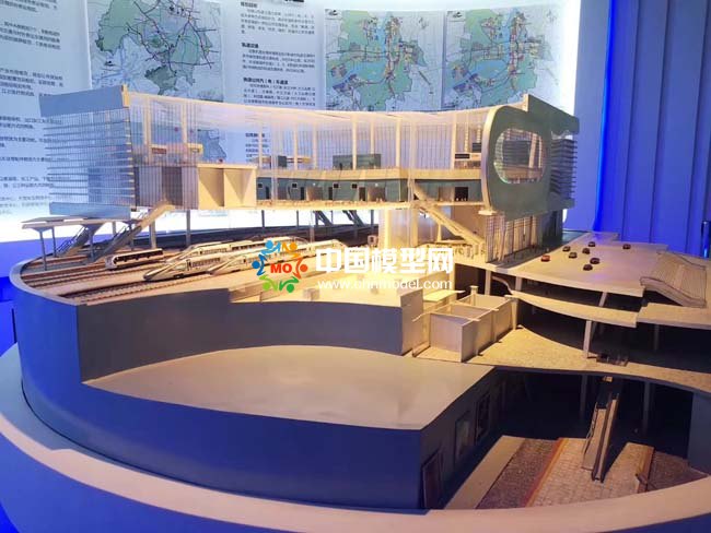 高鐵站結構沙盤模型