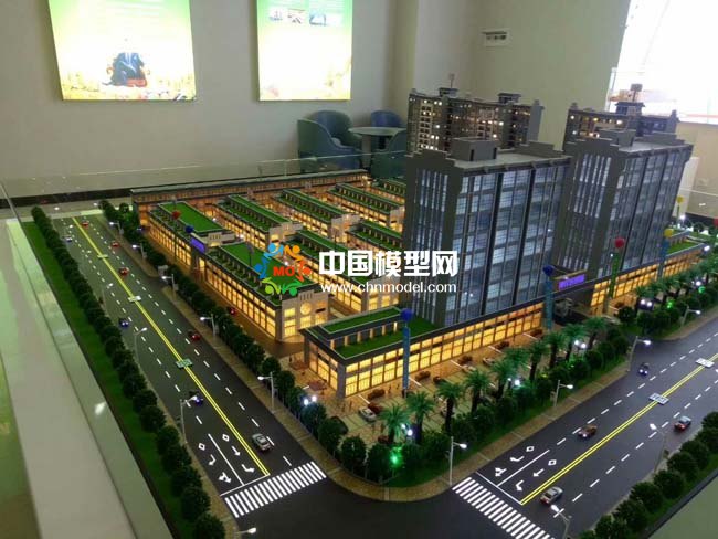 農副食品交易中心沙盤模型