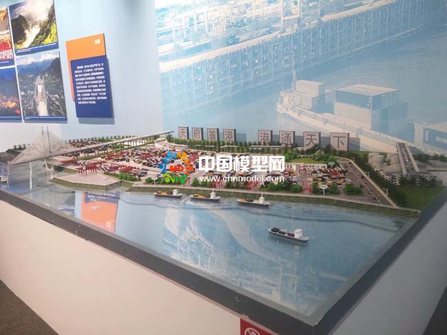 ???????瀘州港沙盤模型具備完善的現代化港口功能