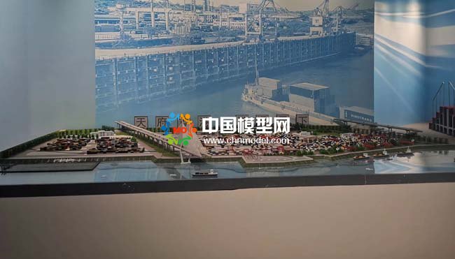 ???????瀘州港沙盤模型具備完善的現代化港口功能