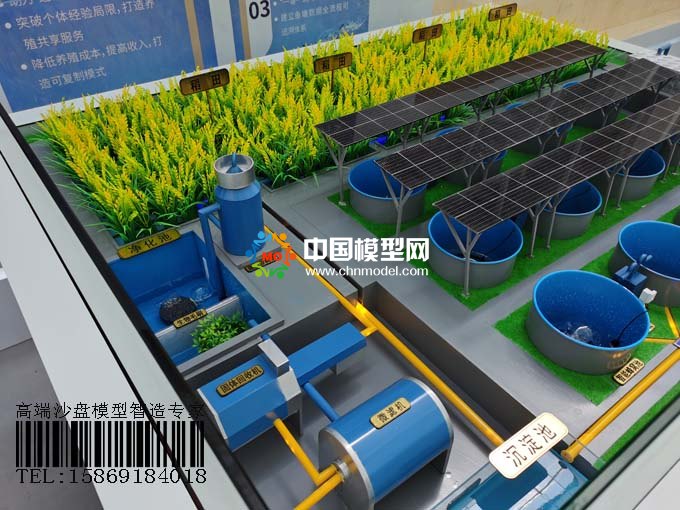 數字養殖沙盤模型，稻魚共生模式打造數字漁業樣板