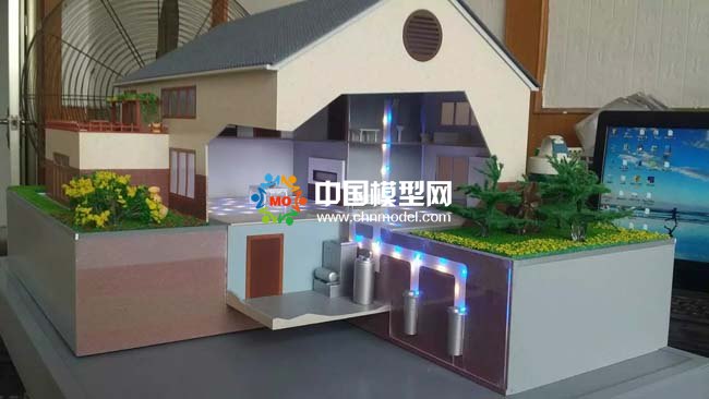 空氣能地暖系統(tǒng)沙盤模型