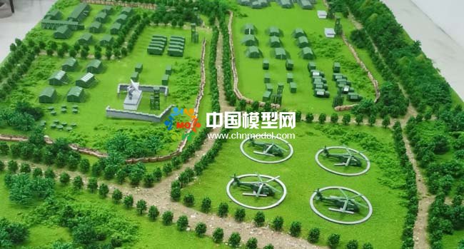 部隊訓練營地沙盤模型