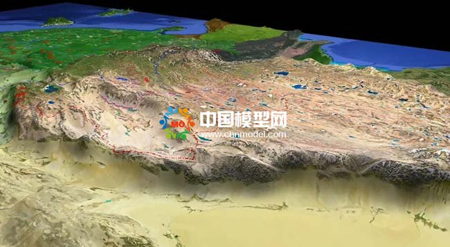 青藏高原地形地貌沙盤(pán)模型
