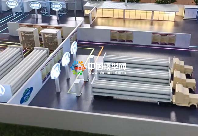 全球最大加氫站沙盤模型