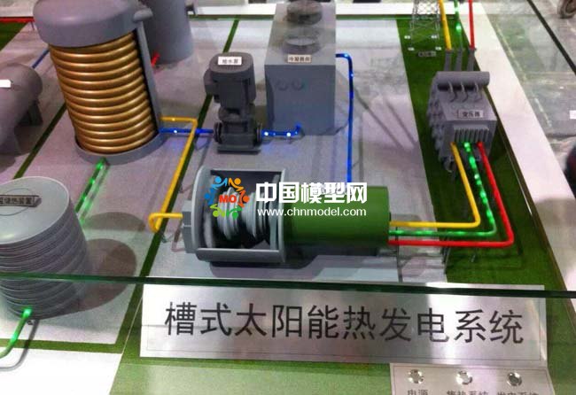 槽式太陽能熱發電系統沙盤模型