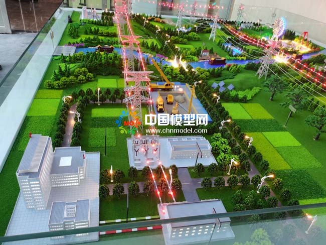火力發電廠電網輸變電沙盤模型