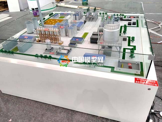 二氧化硅基新材料環保生產線沙盤模型