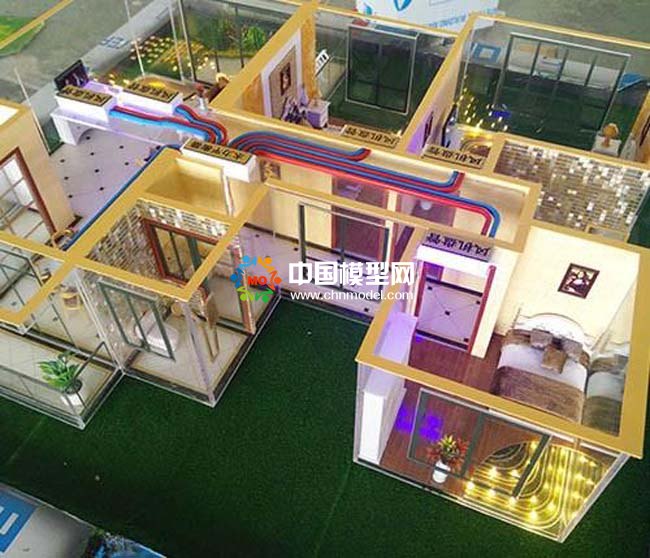 家用中央空調系統模型沙盤