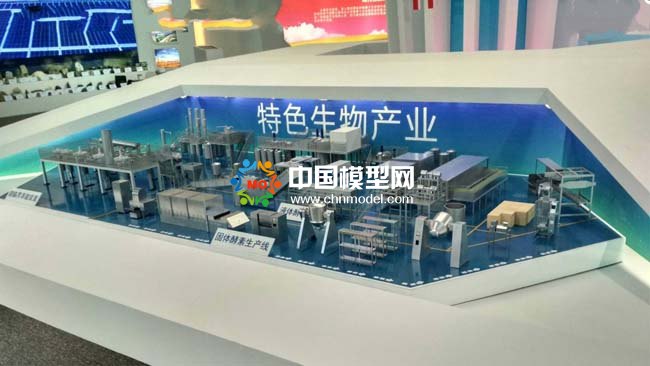 酵素生產線沙盤模型