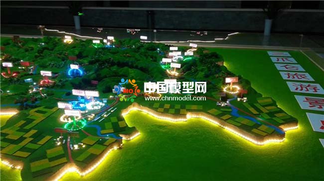 旅游景點分布沙盤模型