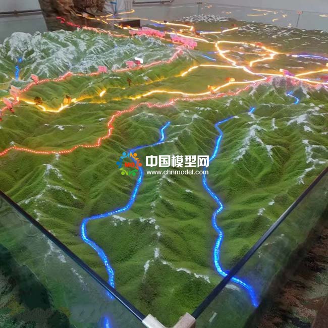 西藏軍區地形沙盤模型