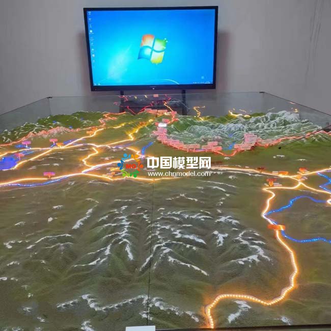 西藏軍區地形沙盤模型