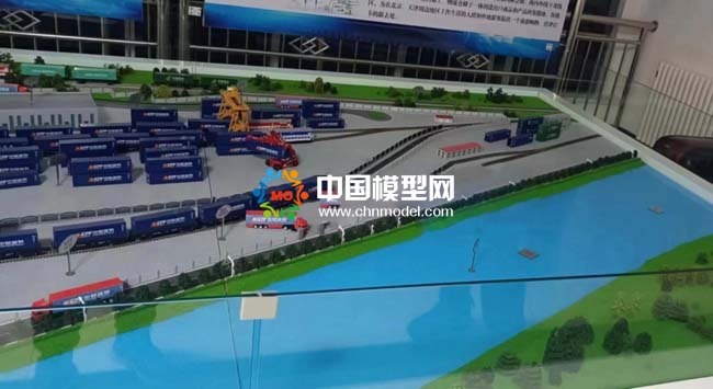 中歐中亞班列鐵路貨場沙盤模型