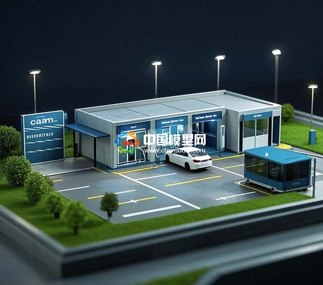 換電站沙盤(pán)模型，生動(dòng)展現(xiàn)換電站全貌