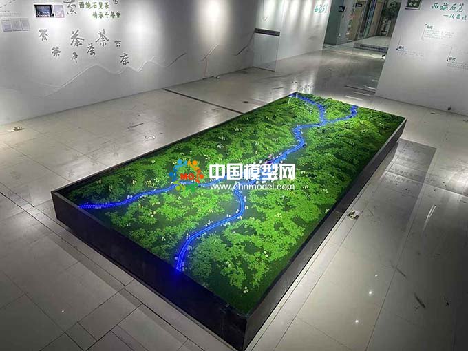 西施石筧茶產地茶廠沙盤模型
