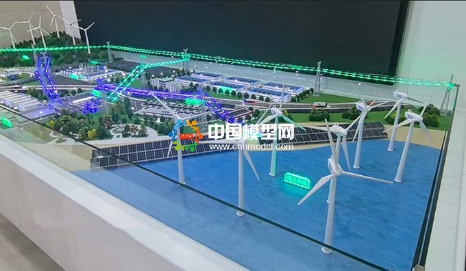 太陽能風光互補新能源綜合發電沙盤模型